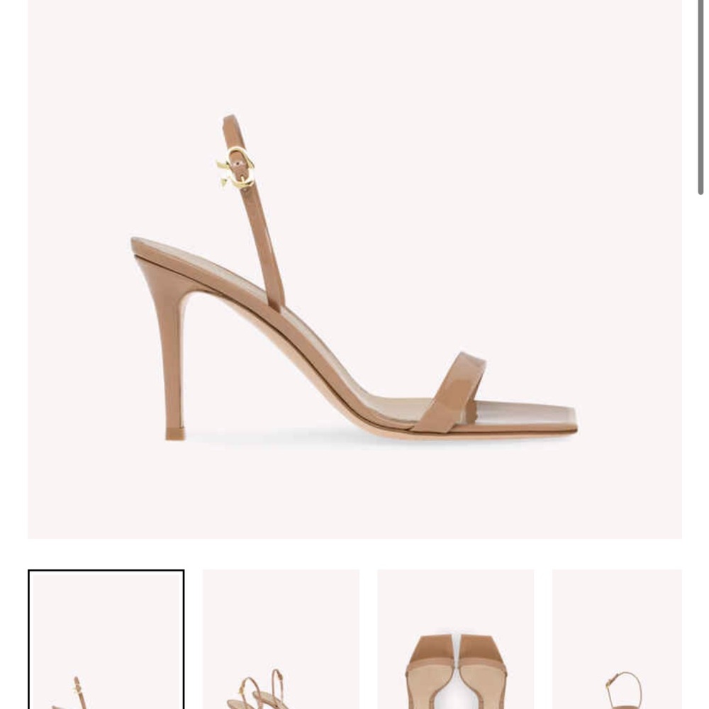 Gianvito Rossi tan leather heels sz 7.5